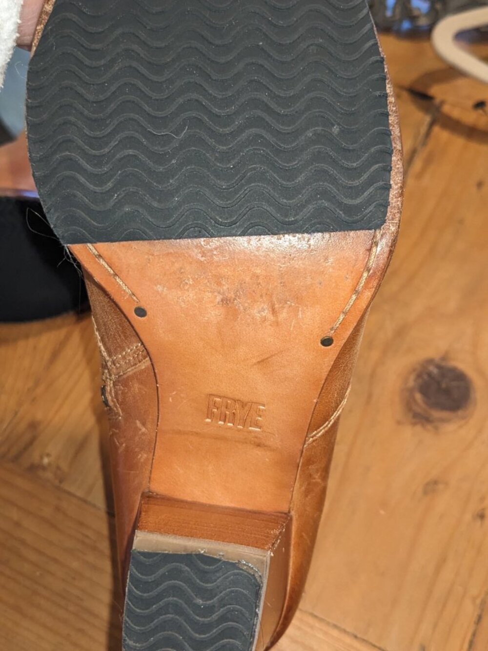 Frye Cognac Brown Leather Ankle Booties - Picture 9 of 9